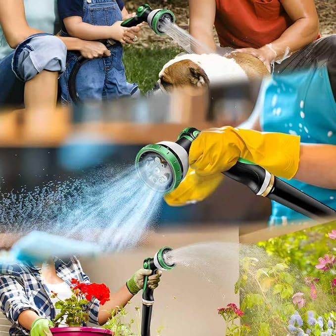 100FT Non-Expanding Garden Hose – Lightweight & Durable, Flexible, Burst-Resistant, Anti-Kink for Outdoor Use (Green)