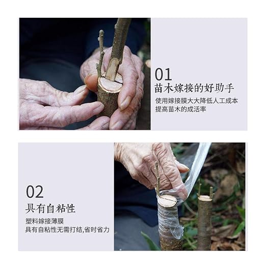 Fruit Grafting Tape, Stretchable Grafting Tape for Fruit Trees, Flexible Budding Strip Film Tape with Optional Widths for Garden Fruit Tree Repair and Floral Plant Budding Grafting