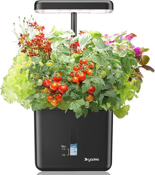 Indoor Garden Growing Systems Self-Watering Plant Pot Smart Gardening System with 17 Watts LED Grow Light Auto Timer Gardening Plant Gifts for Mom Plant Pot for vegetables herbs(No Seeds&Soil)