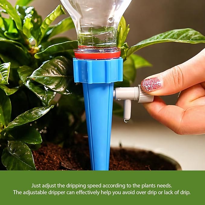 20-Pack Blue and Green Self Watering Planter Inserts,Self Watering Spikes, Automatic Plant Watering System, Indoor Outdoor Plant Care Solution, Drip Irrigation Device