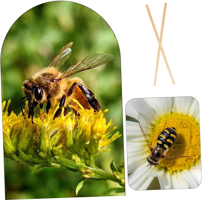 VANZACK 300pcs Bee Craft Supplies Straw Bee House Tubes Easy Install Outdoor Beekeeping Nesting Tubes