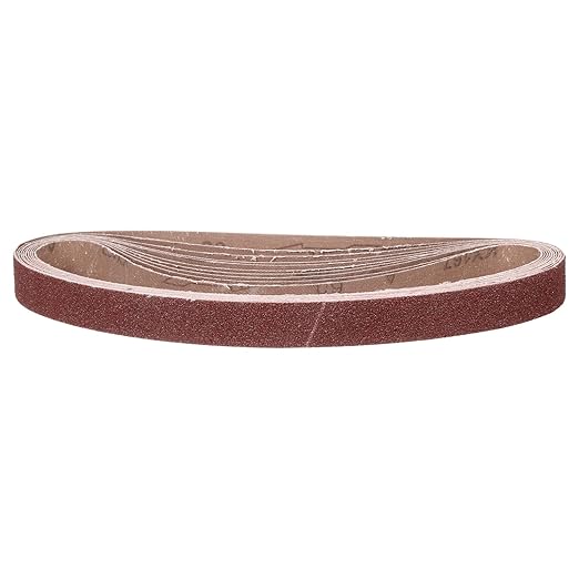 1-1/8 x 21 Inch Sanding Belt, 10 Pcs 60 Grit Knife Sharpener Belts Work Sharpening for Belt Sander Knife Carving Tool Metal Working