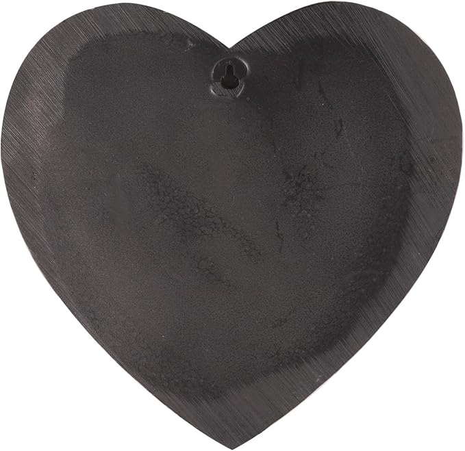 10 Inch Heart Shaped Angel Garden Mmeorial Stones, Memorial plaques for Outdoors, Memorial Garden Angel Decor, in Memory Garden Stones, Memorial Gifts (Black Heart Angel)