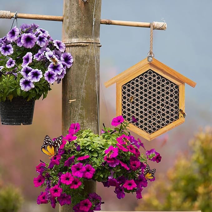 AukBeeFun Cardboard Mason Bee House Tubes 6 Inches Paper Tubes for Mason Bees (200)