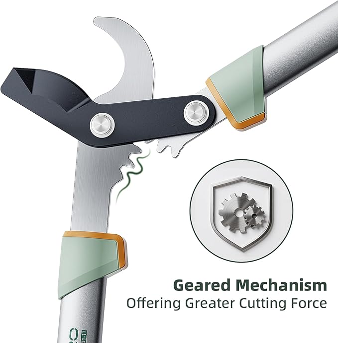 PrunePro Loppers for Tree Trimming Stainless Steel Branch Cutter Heavy Duty Bypass Tree Pruner Rust Resistant Sharp Blade Up to 2" Tree Limb Trimmer for Gardening