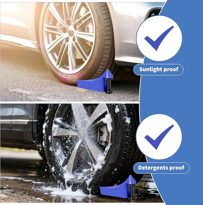 8 Pcs Car Hose Guide Plastic Blue Tire Roller Washing Hose Detail Tool for Car Cleaning Accessory