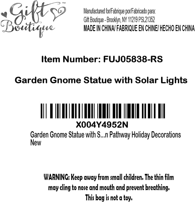 Gift Boutique Solar Garden Gnome Statue with Lantern Stacked Gnomes Outdoor Decor Lighted Yard Lawn Patio Decoration Whimsical Resin Figurine Home Accent