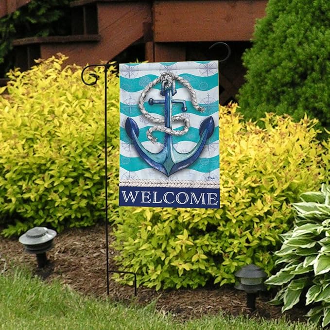 Briarwood Lane Welcome Anchor Garden Flag