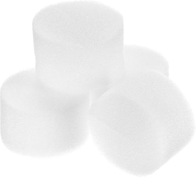 MECCANIXITY 100pcs Hydroponic Sponges, 1.77" Growing Media Cylindrical Sponges for Home Vegetable Flower Planting, White