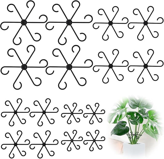 16pcs Plant Stem Support, Plant Support for Indoor Plants, 4 Sizes Climbing Houseplant Stem Holders, Reusable Plant Stabilizer