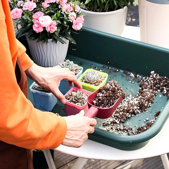 Luwint Garden Tidy Potting Tray, Plant Reportting Tray for Indoor Transplanting Gardening Planting Accessories Large Succulent Table