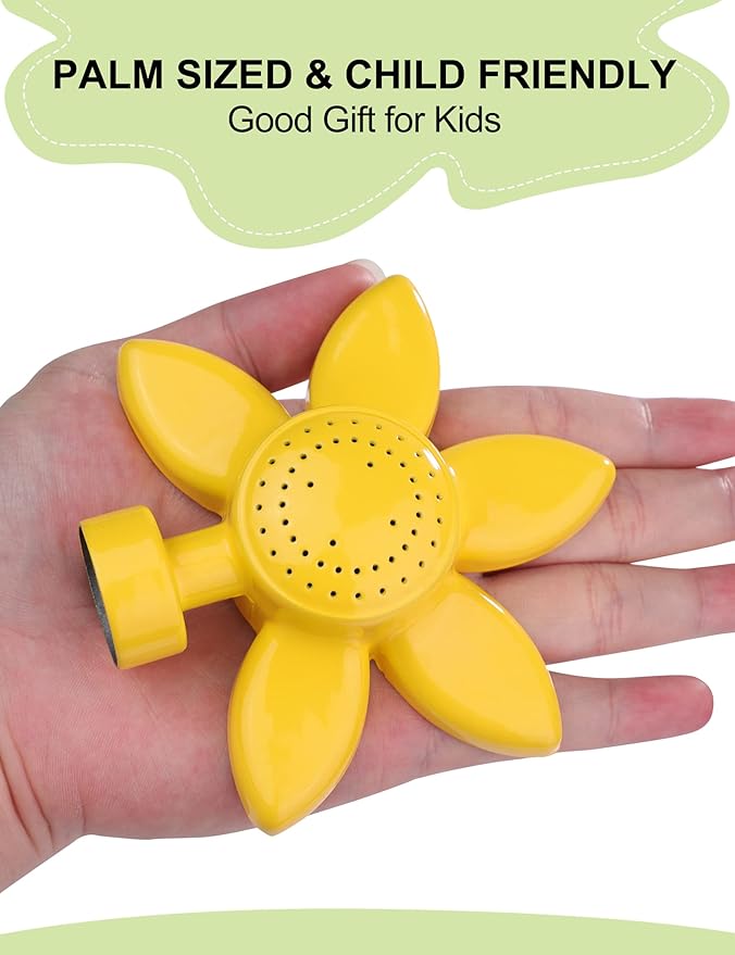 Garden Sprinklers for Small Areas Lawn Sprinkler for Small Yard Sunflower 360 Degree Metal Sprinkler Plant Watering Sprinkler Head with Gentle Water Flow for Kids Outdoor Playing