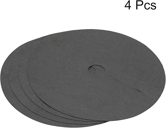 MECCANIXITY Tree Mulch Ring 24.4" Nonwoven Tree Protector Mat Plant Cover for Weed Control Round Weed Barrier Black 4 Pack