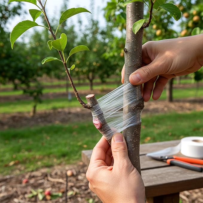 Tenceur 12 Rolls 0.5"x1080" Nursery Grafting Tapes Nursery Moisture Barrier Stretchable Garden Grafting Film Self Adhesive Plants Repair Tapes for Fruit Trees, Plants, Broken Stem, Floral