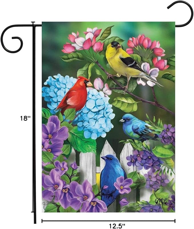 Briarwood Lane Feathered Friends Spring Garden Flag