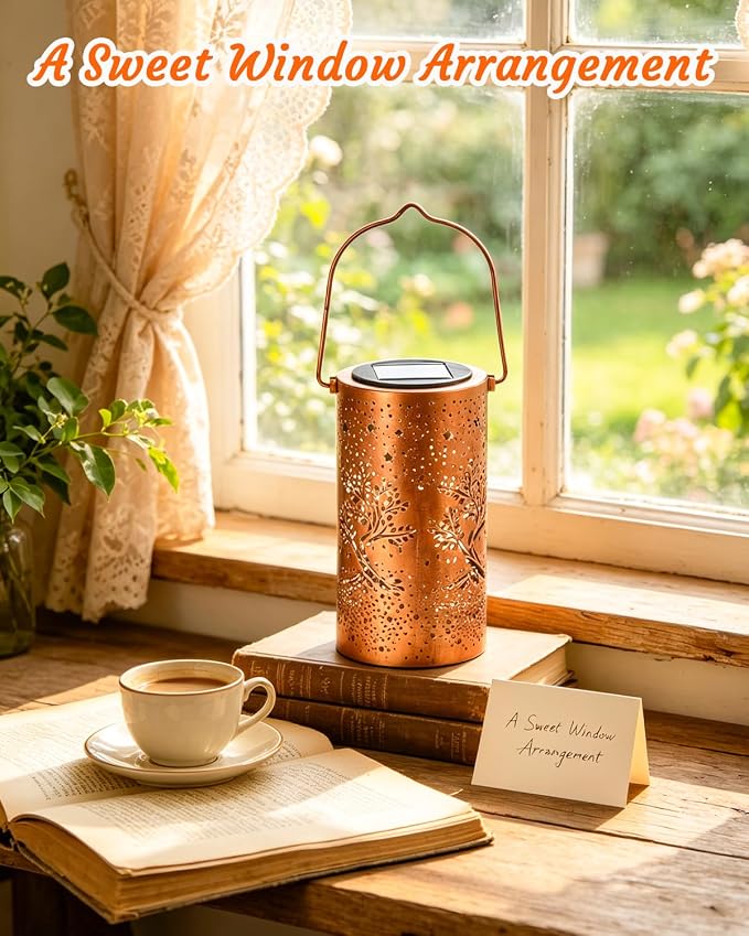 ANYTALK Tree of Life Solar Lanterns Outdoor Waterproof, Birthday Gifts for Women Mom Grandma, Hanging Solar Lights for Yard, Patio, Porch, Garden Decor, Christmas Gifts for Her/Him