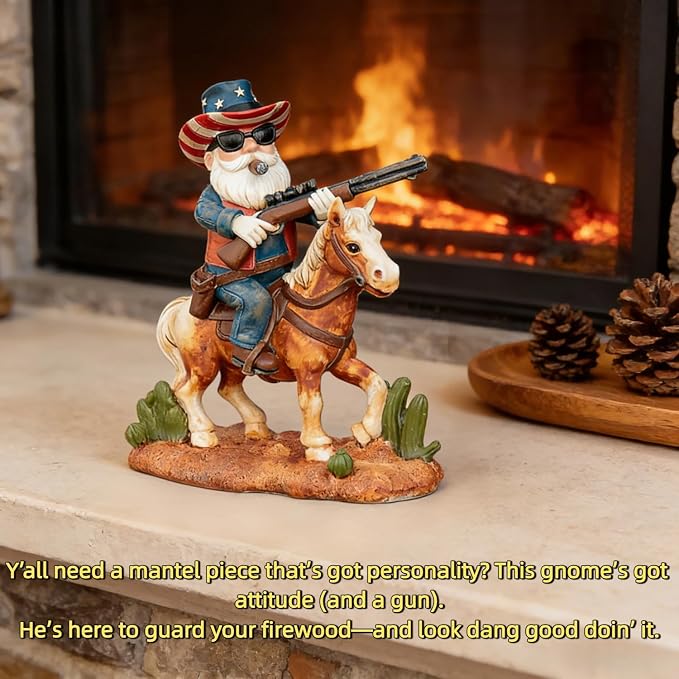 Patriotic Gnomes, Military gnome,gnome,4th of July/Army/Armed Gnomes Fighting, for Men,USA, Military Gifts,Veteran Gifts,Desk Decor for Men,Mens Office Decor 002