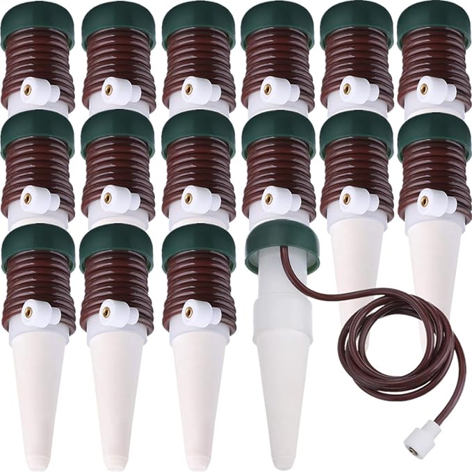 HESTYA 16 Pack Plant Self Watering Stakes Insert Automatic Watering Devices Self Watering Spikes Indoor Outdoor Plant Watering for Vacation