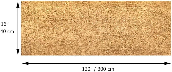 SUNYAY 16x120 inch Natural Coconut Coir Liner Sheets Coco Fiber Roll Coco Mat for Planter Flower Basket Liner Garden Decoration Animal Pet Pad