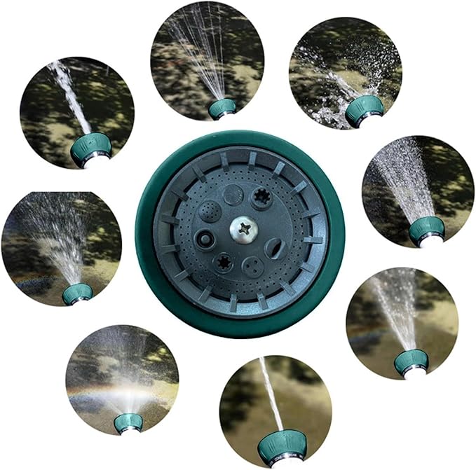 Alloy Watering Wand, Heavy Duty Garden Hose Wand, 15 Inch Hose Nozzle Sprayer with 8 Spray Patterns and Flow Control