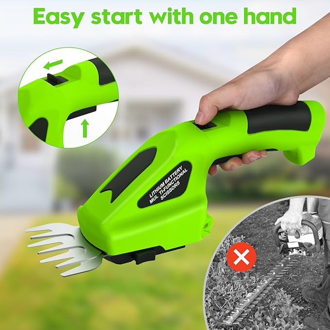 Electric Weed Wacker Cordless with Wheel, 4 in 1 Weed Eater Battery Powered Brush Cutter String Trimmer Edger, 4000mAh Stringless Weed Trimmer Lightweight Grass Trimmer Mower