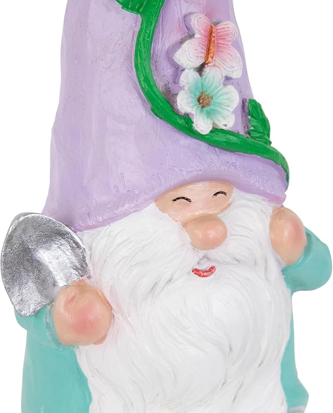 Northlight Happy Gardening Gnome with Shovel Outdoor Garden Statue - 8"