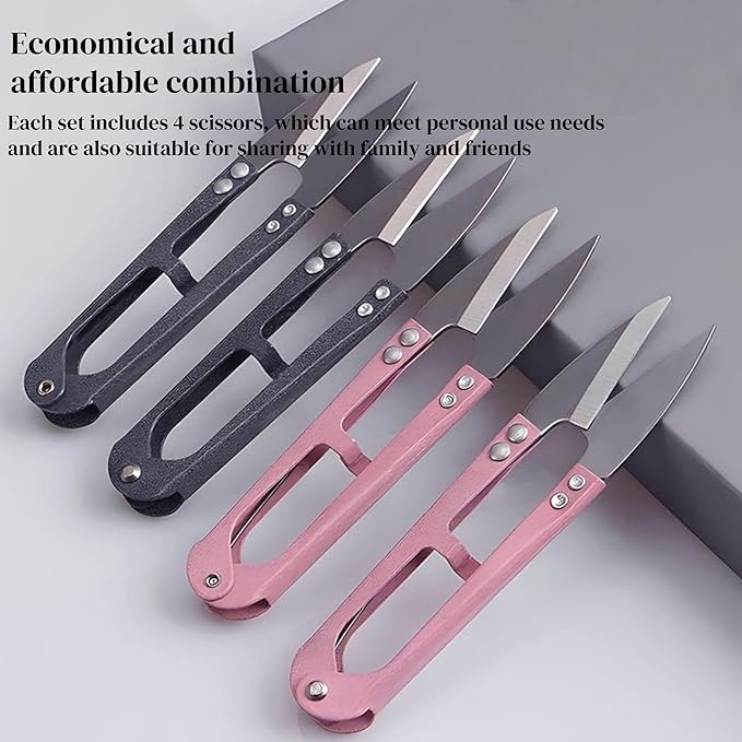 4-Piece Set 4.1-Inch Pruning Shears - Lightweight Stainless Steel Plant Pruning Tools, Ideal for Trimming Buds, Leaves, and Small Branches，sewing, quilting, weaving