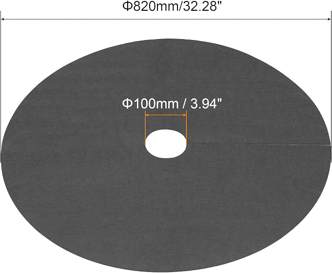 MECCANIXITY Tree Mulch Ring 32.3" Nonwoven Tree Protector Mat Plant Cover for Weed Control Round Weed Barrier Black 4 Pack