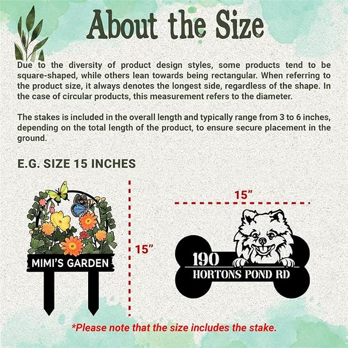 Personalized Metal Yard Sign for Mother's Day, Bird & Flower Design, Gift for Garden Lovers, Metal Sign, Garden Decor (Butterfly)