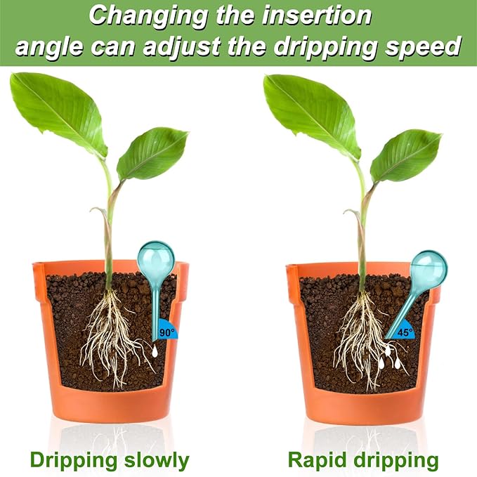 9Pcs Plant Watering Globes 13×5 cm, Colored Self Watering Globes Automatic Watering Bulbs Plastic Plant Water Globes Drip Irrigation Device for Indoor Outdoor Plants