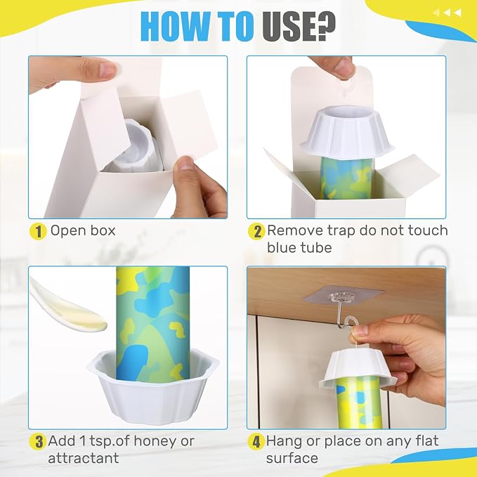 Qualirey 8 Pcs Sticky Fly Trap Fly Stick with Hanging Hook Adhesive Flying Catcher for Indoor Outdoor Trap Houseflies and Flying Insects Mosquito Bee Wasp Moth (Camouflage Style)