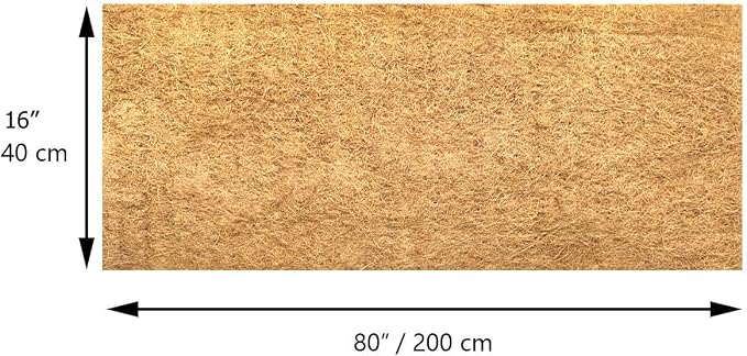 SUNYAY 16x80 inch Natural Coconut Coir Liner Sheets Coco Fiber Roll Coco Mat for Planter Flower Basket Liner Garden Decoration Animal Pet Pad