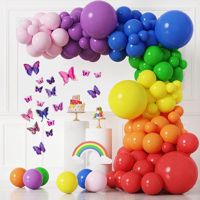 SAOROPEB 3D Butterfly Wall Decor, 48 Pcs Double Layer Butterfly Decorations for Party Decorations Locker Decor Refrigerator Decal, Reusable (Purple)