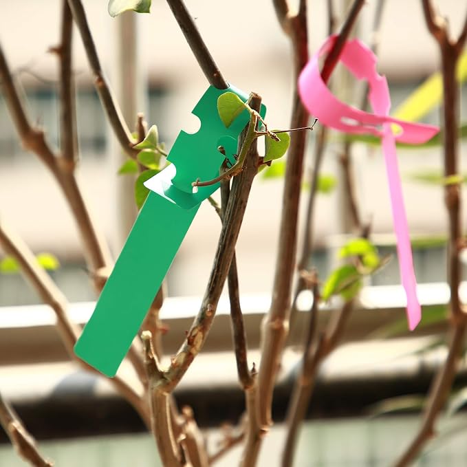 KINJOEK 1200 PCS 6 Colors Plant Labels, 8 Inch PVC Waterproof Plant Tags,Lock and Loop Plant Tags for Garden Adjustable