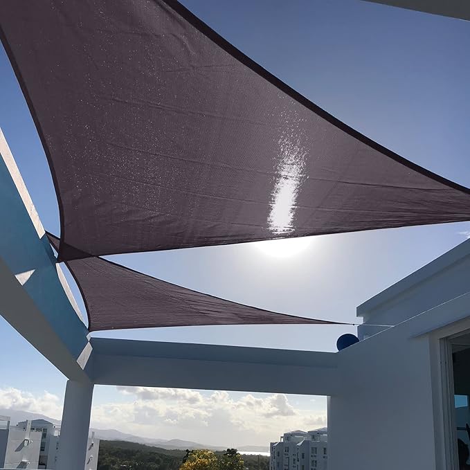 SUNNY GUARD Custom Size 9'x12'x15'Dark Grey Sun Shade Sail Right Triangle UV Block Shade for Backyard Yard Patio Deck Garden(Customized)