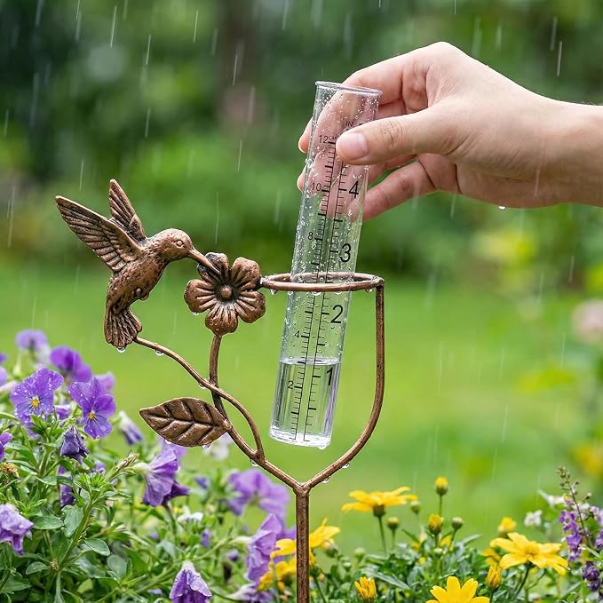 5" Capacity Rain Gauge Replacement Tubes, 4 Pcs Plastic Rain Gauges Tube for Garden Yard Home Outdoor, Clear Rain Gages