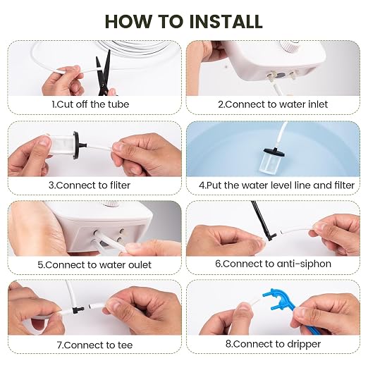 Automatic Plant Waterer for 30 Potted Plants - 98FT Dual Pumps Automatic Watering System, Vacation Self Watering Drip Irrigation System & Plant Watering Device with Programmable Water Timer