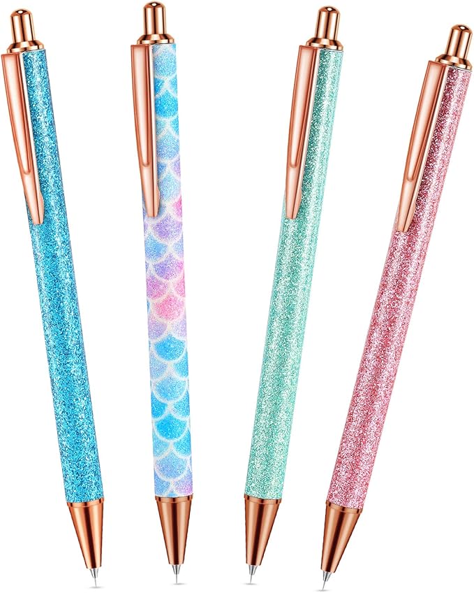 Epakh Writing Instrument Stainless Steel Weeding Pen, 4 Piece, Retractable, Air Release, Bubble Removal, DIY Craft Project, Bright Color