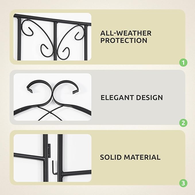 4 Pack Garden Trellis for Climbing Plants Outdoor, 87"H x 20"W Rust-Resistant Metal Plant Support for Rose, Vine, Cucumber & Clematis, Decorative Scrollwork Trellis for Yard, Lawn or Wall Decor