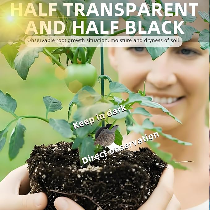 10 PCS Air Layering Propagation Kit -Thicker Version with Reusable Half Transparent Plant Rooting Propagation Ball & Plastic Twist Ties - Plant Grafting Rooting Grow Ball(Size: Medium)
