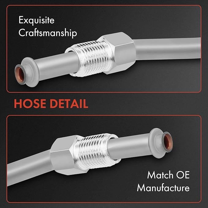 A-Premium Power Steering Pressure Hose Line Assembly Compatible with Dodge Journey 2011-2019, 3.6L, with O-ring, Pump to Rack/Gear