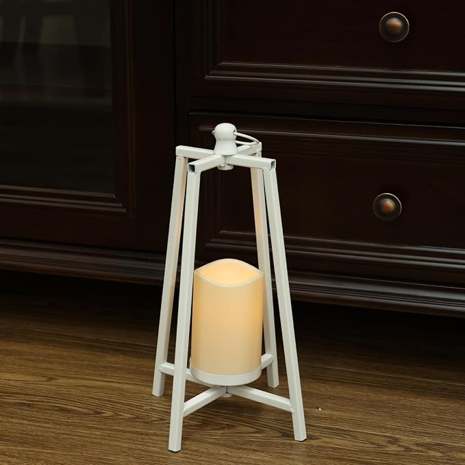 NEEDOMO Lantern Decorative Indoor & Outdoor, Farmhouse Candle Holder, Vintage Metal Decor for Front Porch Patio,Rustic Decoration for Christmas Spring Thanksgiving