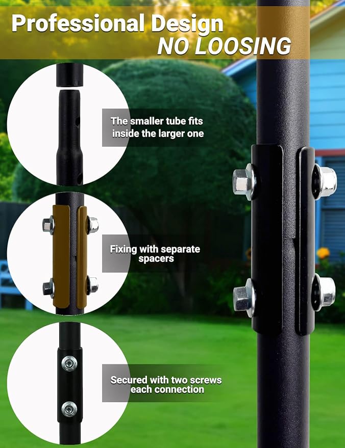 Aerator Lawn Tool for Garden Yard, Manual Yard Aerator with Heavy Duty 2" Pre-Installed Spikes, Dual-Screw Reinforced Handle for Stability, Grass Plug Aerator for Lawn Care Garden, Revives Lawn Health