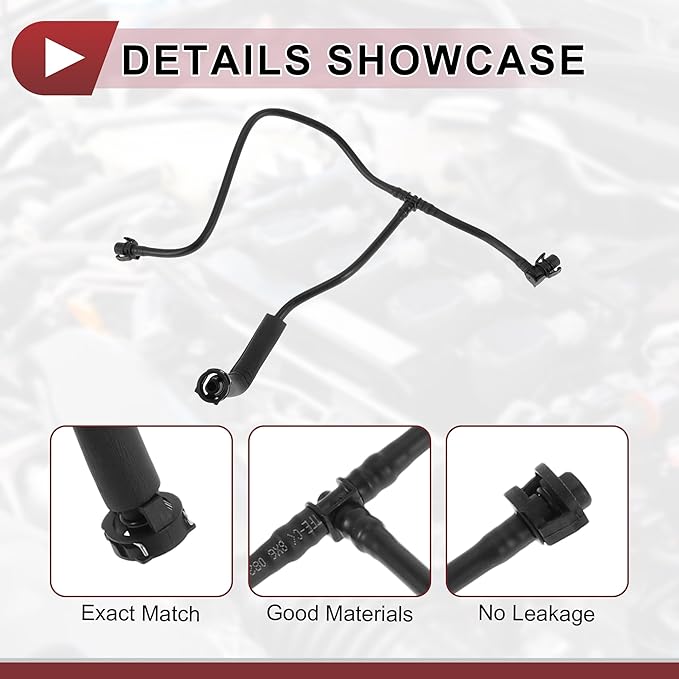 1 Pc Overflow Reservoir Hose for Jaguar F-Pace 2017-2021 for Land Rover Range Rover Velar 18-21 Radiator to Expansion Tank Hose No.LR091813 Plastic