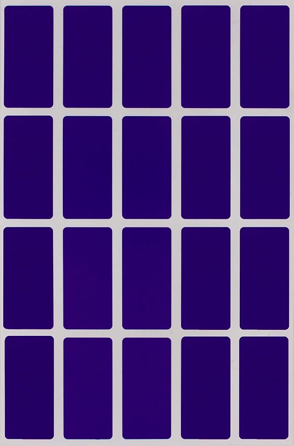 Royal Green 1.57 inch x 0.75 inch Stickers Sheets Rectangular Labels in Royal Blue (40mm x 19mm) - 2000 Pack