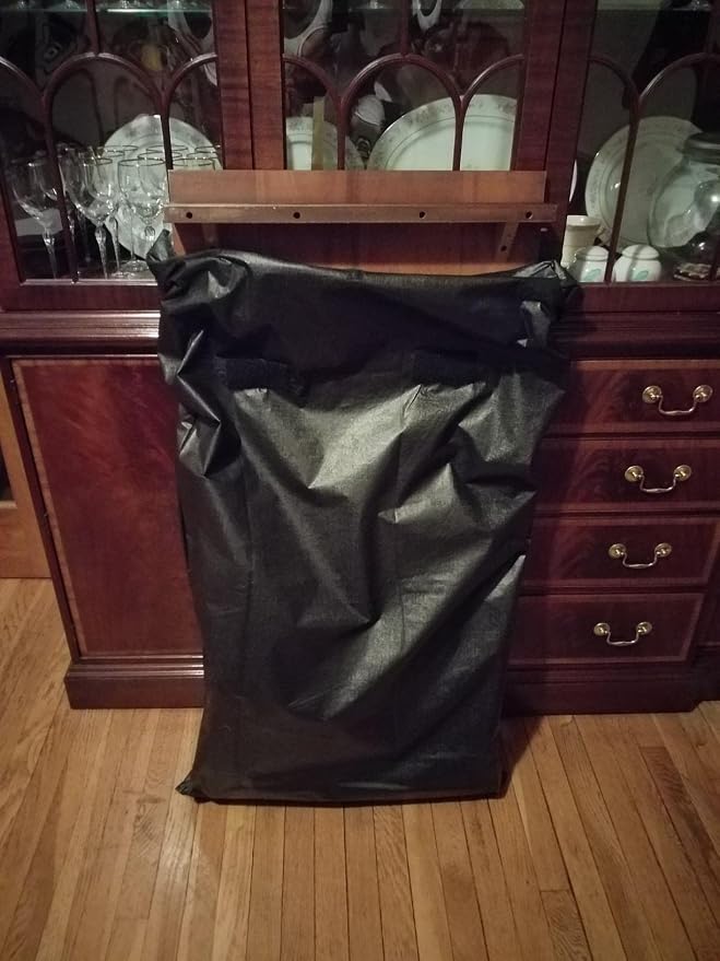 Table Leaf Storage Bag Padded 1 Pack, Heavy Duty Dining Table Leaf Bag, 51'' x 28'' Thick Flannel Backing Dining Table Cover Protector, Scratch Resistant, Fit 50‘’ x 26‘’ Table Leaves, Black