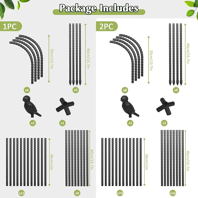 Square Tomato Cages for Garden, 6.2 FT Cucumber Trellis for Flowers, Grape, Pea, Rose, Bean, Rustproof Plastic Coated Metal Plant Support for Potted Plants Indoor Outdoor - 2PC Obelisk Trellis