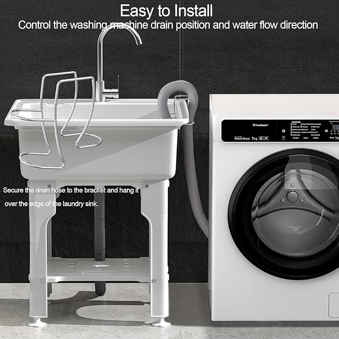 Washing Machine Drain Hose Holder, Adjustable Shape Washing Machine Washer Drain Hose Guide Assembly, washer drain hose holder, washing machine hose clamp Clip