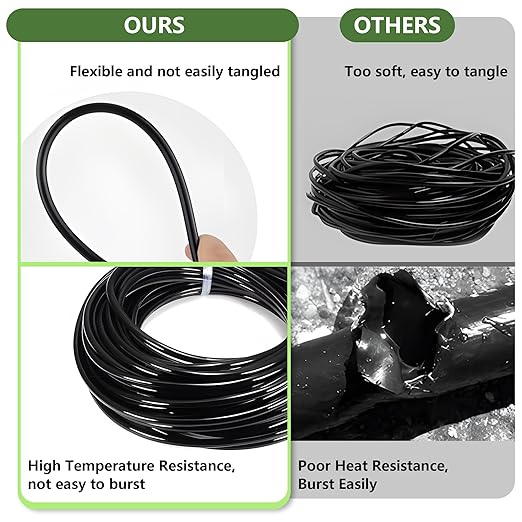 230FT Garden Drip Irrigation System, Quick-Connect Plants Watering System Kit with 1/2" & 1/4", Automatic Adjustable Nozzles & Sprinklers for Greenhouse, Raised Bed, Lawn, Flower Bed, Hanging Baskets