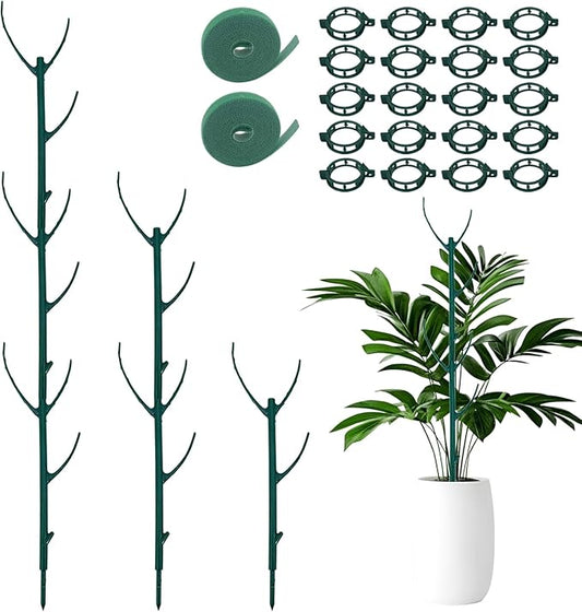15 Pack Stackable Plant Support Stakes, Climbing Plant Support Pole, Philodendron Garden Stakes for Potted Plants, Plant Holder Stick for Monstera, Pothos